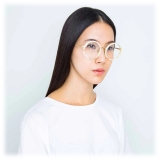 Linda Farrow - Occhiali da Vista Tracy Round in Quarzo - LFL239C55OPT - Linda Farrow Eyewear