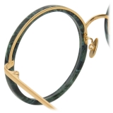 Linda Farrow - Tracy Round Optical Glasses in Jade - LFL239C53OPT - Linda Farrow Eyewear