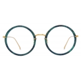 Linda Farrow - Tracy Round Optical Glasses in Jade - LFL239C53OPT - Linda Farrow Eyewear