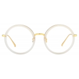 Linda Farrow - Occhiali da Vista Tracy Round in Grigio Latte - LFL239C37OPT - Linda Farrow Eyewear