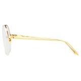 Linda Farrow - Occhiali da Vista Tracy Round in Grigio Latte - LFL239C37OPT - Linda Farrow Eyewear