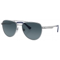 Persol - PO1003S - Silver / Blue Polarized - Sunglasses - Persol Eyewear
