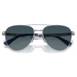 Persol - PO1003S - Silver / Blue Polarized - Sunglasses - Persol Eyewear