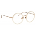 Linda Farrow - Tracy Round Optical Glasses in Milky Pink - LFL239C35OPT - Linda Farrow Eyewear