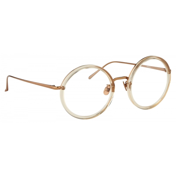 Linda Farrow - Tracy Round Optical Glasses in Ash - LFL239C40OPT - Linda Farrow Eyewear