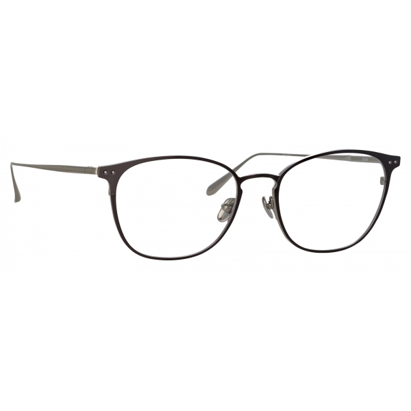 Linda Farrow - Xate Rectangular Optical Glasses in Black White Gold - LFL1235C2OPT - Linda Farrow Eyewear