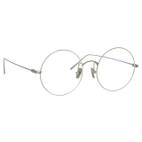 Linda Farrow - Occhiali da Vista Zaha Round in Oro Bianco - LF32C2OPT - Linda Farrow Eyewear