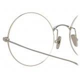 Linda Farrow - Occhiali da Vista Zaha Round in Oro Bianco - LF32C2OPT - Linda Farrow Eyewear