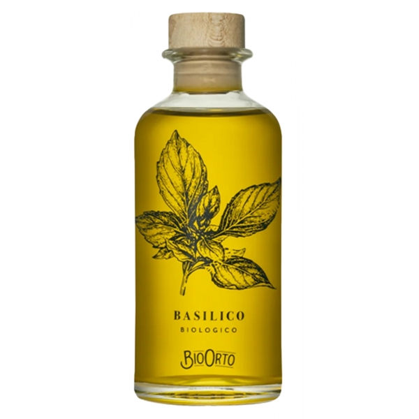 BioOrto - Aromatico Basilico Bio - Organic Italian Extra Virgin Olive Oil - 100 ml