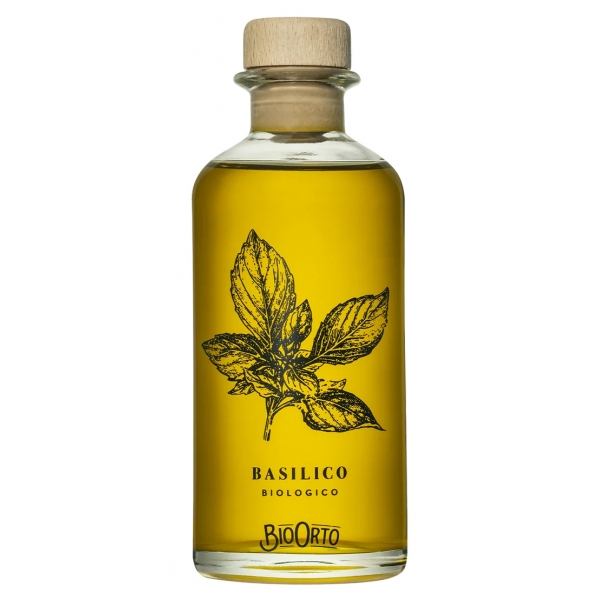 BioOrto - Aromatico Basilico Bio - Organic Italian Extra Virgin Olive Oil - 200 ml
