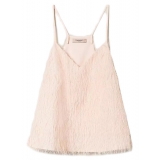 Twinset - Top with Feather Effect Threads - Powder Pink - Top - Made in Italy - Luxury Exclusive Collection