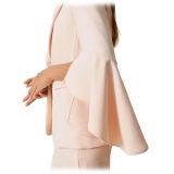 Twinset - Blazer with Ruffle Detail - Powder Pink - Jackets - Made in Italy - Luxury Exclusive Collection
