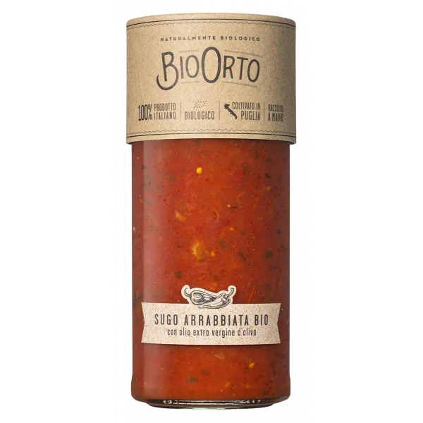 BioOrto - Organic Arrabbiata Sauce - Organic Preserved Foods - 550 g