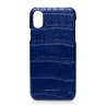 Ammoment - Coccodrillo Marino in Navy - Cover in Pelle - iPhone X