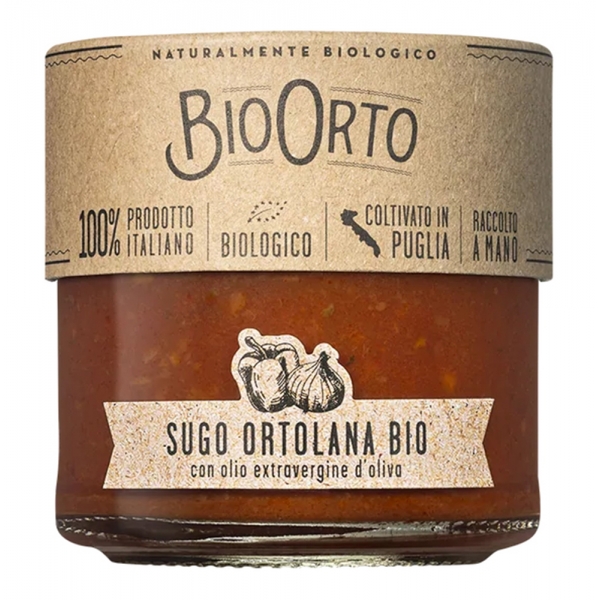 BioOrto - Organic Ortolana Sauce - Organic Preserved Foods - 185 g