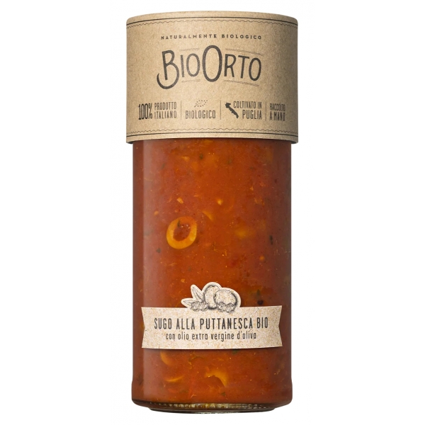 BioOrto - Organic Puttanesca Sauce - Organic Preserved Foods - 550 g