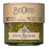 BioOrto - Organic Basil Pesto with Garlic - Organic Preserved Foods - 180 g