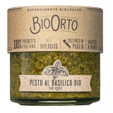 BioOrto - Pesto al Basilico Bio con Aglio - Conserve Biologiche - 180 g