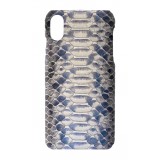 Ammoment - Python in Baikal Blue - Leather Cover - iPhone X