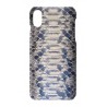 Ammoment - Pitone in Baikal Blu - Cover in Pelle - iPhone X