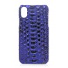 Ammoment - Pitone in Blu NYX Metallico - Cover in Pelle - iPhone X