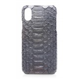 Ammoment - Python in Calcite Grey - Leather Cover - iPhone X