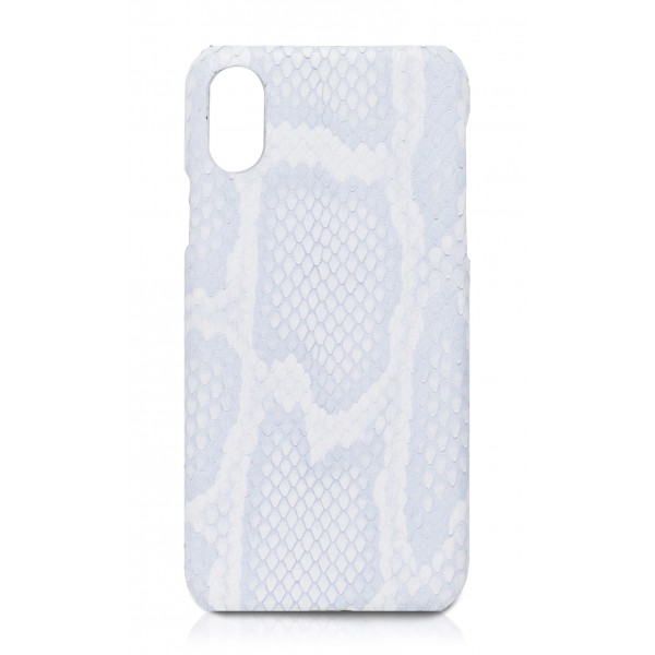 Ammoment - Pitone in Bianco Saba - Cover in Pelle - iPhone X