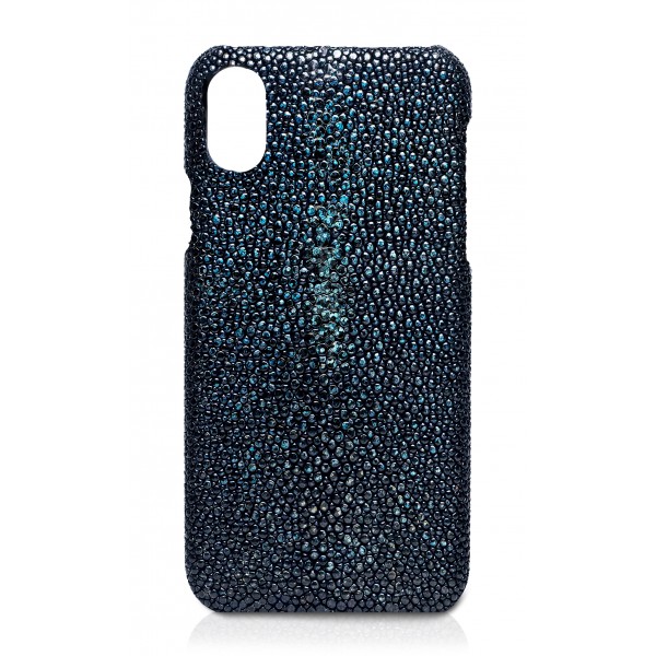 Ammoment - Stingray in Glitter Metallic Green - Leather Cover - iPhone X