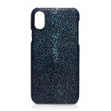 Ammoment - Stingray in Glitter Metallic Green - Leather Cover - iPhone X
