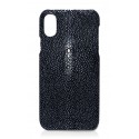 Ammoment - Stingray in Black - Leather Cover - iPhone X