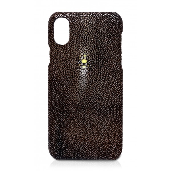 Ammoment - Stingray in Brown - Leather Cover - iPhone X