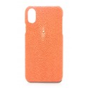 Ammoment - Stingray in Orange - Leather Cover - iPhone X