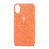 Ammoment - Stingray in Orange - Leather Cover - iPhone X