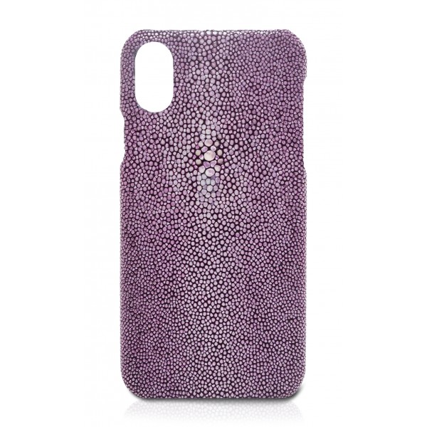 Ammoment - Razza in Viola - Cover in Pelle - iPhone X