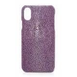 Ammoment - Stingray in Purple - Leather Cover - iPhone X