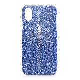Ammoment - Stingray in Blue - Leather Cover - iPhone X