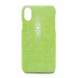 Ammoment - Razza in Verde Chiaro - Cover in Pelle - iPhone X