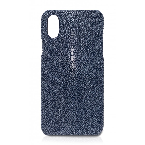 Ammoment - Razza in Navy - Cover in Pelle - iPhone X