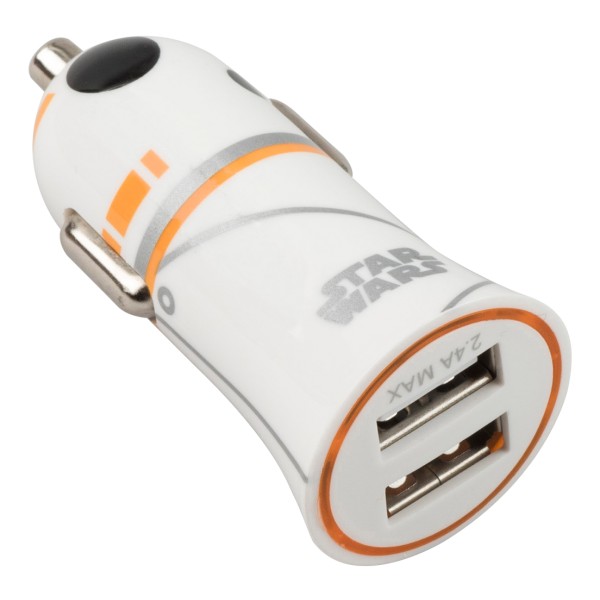 Tribe - BB-8 - Star Wars - Car Charger - Fast Car Charge Double - USB Charger - iPhone, iPad, Tablet, Samsung, Smartphone