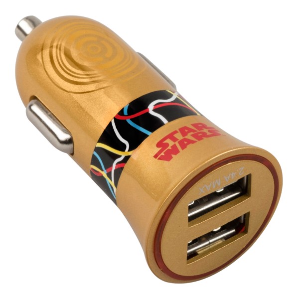 Tribe - C3-PO - Star Wars - Car Charger - Fast Car Charge Double - USB Charger - iPhone, iPad, Tablet, Samsung, Smartphone