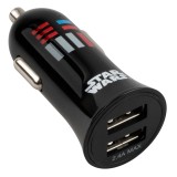 Tribe - Darth Vader - Star Wars - Caricatore da Auto Doppio - Fast Car Charger - Caricatore USB - iPhone, iPad, Tablet