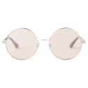 Jimmy Choo - Oriane/s 57 - Nude and Gold Havana Round-Frame Sunglasses - Jimmy Choo Eyewear