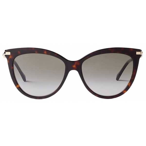 Jimmy Choo - Tinsley/g/s 56 - Brown Havana Cat Eye Sunglasses with Pearls - Jimmy Choo Eyewear