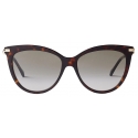 Jimmy Choo - Tinsley/g/s 56 - Brown Havana Cat Eye Sunglasses with Pearls - Jimmy Choo Eyewear