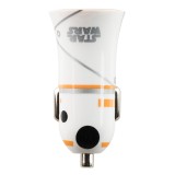Tribe - BB-8 - Star Wars - Car Charger - Fast Car Charge Double - USB Charger - iPhone, iPad, Tablet, Samsung, Smartphone