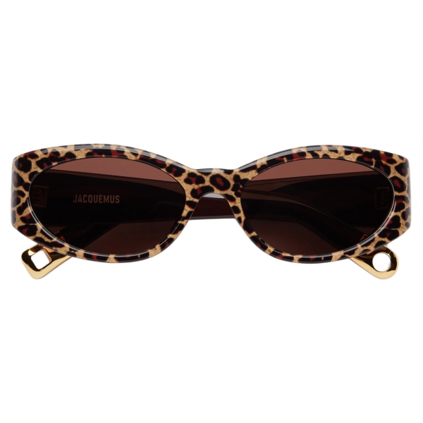 Jacquemus - Occhiali da Sole - Les Lunettes Ovalo - Marrone Leopardo - Luxury - Jacquemus Eyewear
