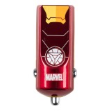 Tribe - Iron Man - Marvel - Caricatore da Auto - Fast Car Charger - Caricatore USB - iPhone, iPad, Tablet, Samsung