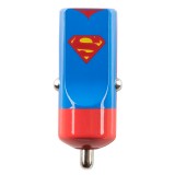 Tribe - Superman Uomo d'Acciaio - DC Comics - Caricatore da Auto - Fast Car Charger - Caricatore USB - iPhone, iPad, Tablet