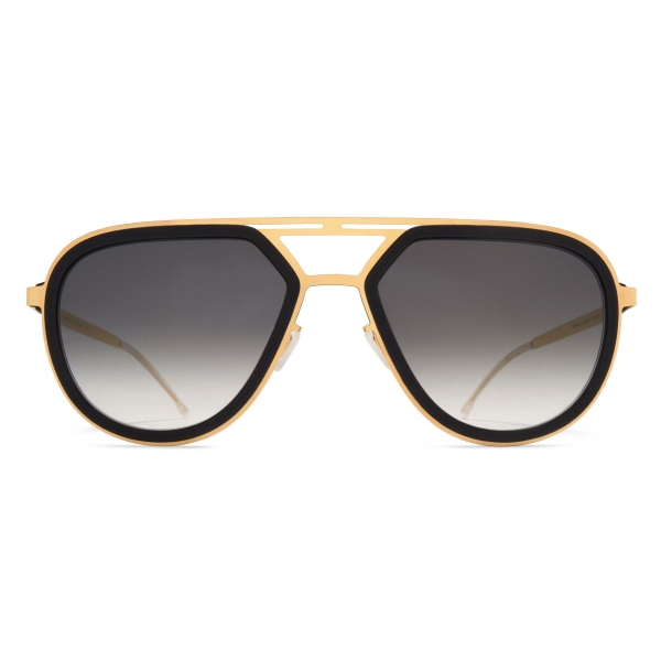 Mykita - Cypress - Mykita Mylon - MH7 Pitch Black Glossy Gold - Mylon Collection - Sunglasses - Mykita Eyewear