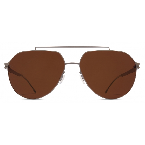 Mykita - ML13 - Mykita | Leica - Shiny Graphite Safari Green Brown - Metal Collection - Sunglasses - Mykita Eyewear
